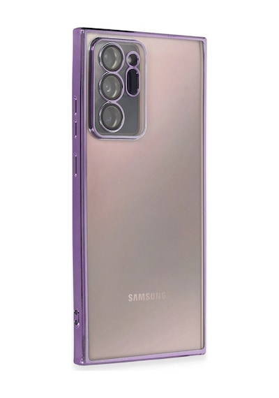 Newface - 236 - Samsung Galaxy Uyumlu Note 20 Ultra Kılıf Razer Lensli Silikon - Kmrsfres - - Mor