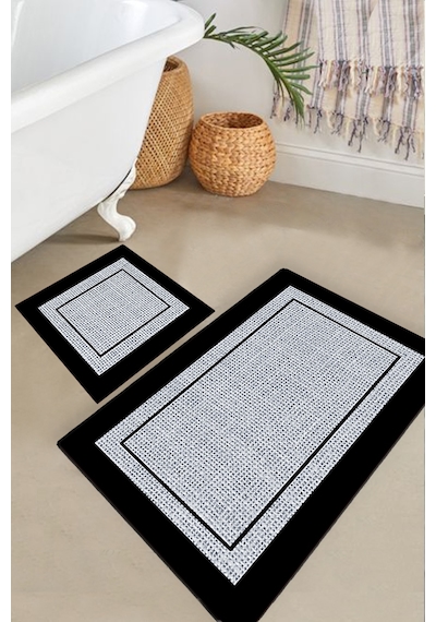 Regona Grı 60x100 50x60 Kaydırmaz Tabanlı 2'li Banyo Paspas Seti Takımı Gri