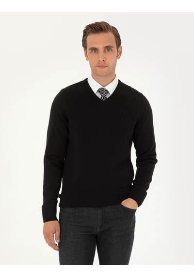 Pierre Cardin Erkek Siyah Kazak /triko 50296583-vr046 Siyah