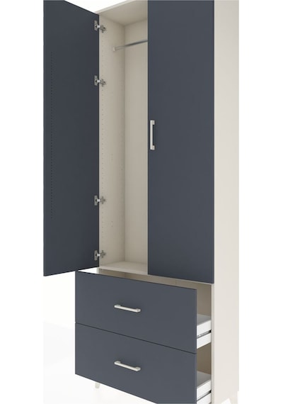 Arges Dolap Tek Raflı 2 Çekmeceli Tek Askılı 88x30x243 Aytaşı... Aytaşı