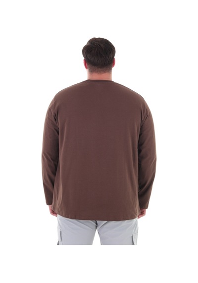 Erkek 115-155 Kilo Arası İçin Uygun Uzun Kol Bisiklet Yaka Mevsimlik Düz Renk İnce Sweatshirt Kahverengi Erkek 115-155 Kilo Arası İçin Uygun Uzun Kol Bisiklet Yaka Mevsimlik Düz Renk İnce Sweatshirt Kahverengi