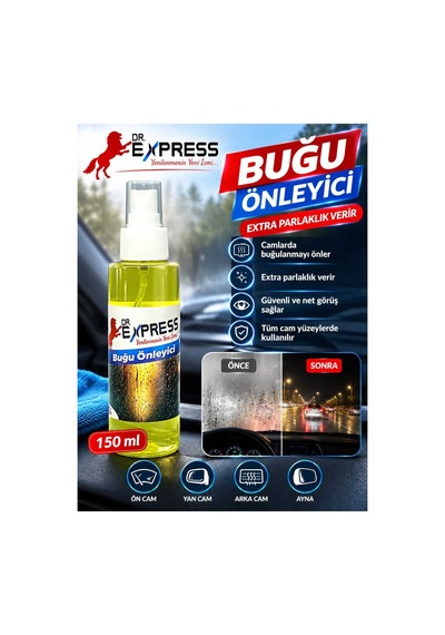 Oto Cam Buğu Önleyici Sprey Kask Cam Plastik Gözlük Buğu Önleyici Gözlük Camı Buğu Giderici 150 Ml