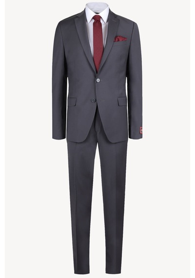 Erkek Füme Slim Fit Takım Elbise