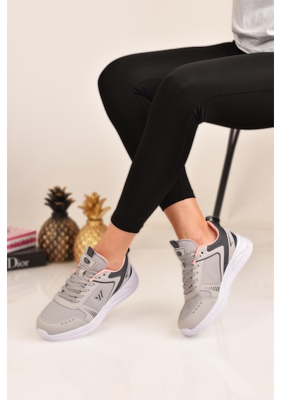 Unisex Spor Ayakkabı Sneaker Gri