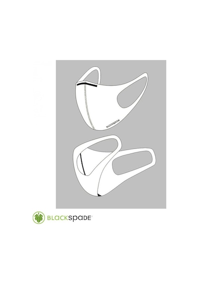 BLACKSPADE Unisex Koruyucu Maske Beyaz S