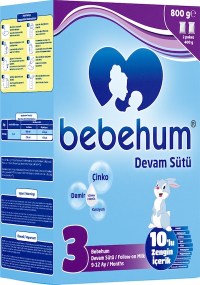 Bebehum 3 Bebek Sütü 800 Gr 9-12 Ay