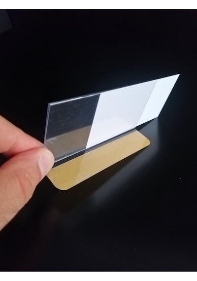 10 Adet Pvc Etiketlik 10 x 5 CM Raf Önü Siperli Ürün İsimlik Fiyatlık