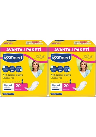 Canped Mesane Pedi Avantaj Paketi Normal Orta Boy M 20'Li x 2 40 Adet