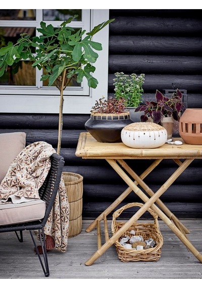 Rattan Dikişli El Yapımı Vazo Çok Renkli