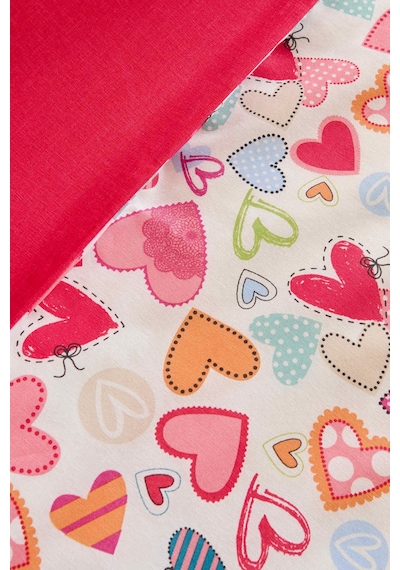 Kaşmir Home Sarah Anderson Amour Glow Kalp Desenli Tek Kişilik Nevresim Takımı Multicolour