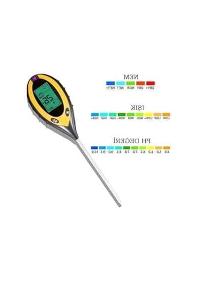 Toprak Test Aleti, 4'ü 1 Arada, Pilsiz Ve Kullanışlı