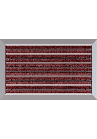 Arfen Halı Üst Yüzeyli Kırmızı Alüminyum Paspas 40X70 Cm
