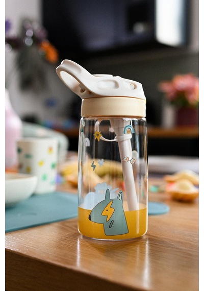 The Cotton Cloud - Funky Dogs 480ml Tritan Gizli Pipetli Suluk Çok Renkli