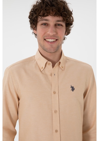 U.s. Polo Assn. Erkek Camel Gömlek Basic 50306338-vr015 Camel