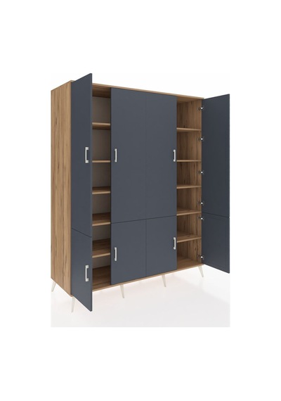 Kronos Gardrop 10 Raflı 8 Kapaklı 176x59x221 Çam-antrasit/çam Antrasit/çam Kronos Gardrop 10 Raflı 8 Kapaklı 176x59x221 Çam-antrasit/çam Antrasit/çam