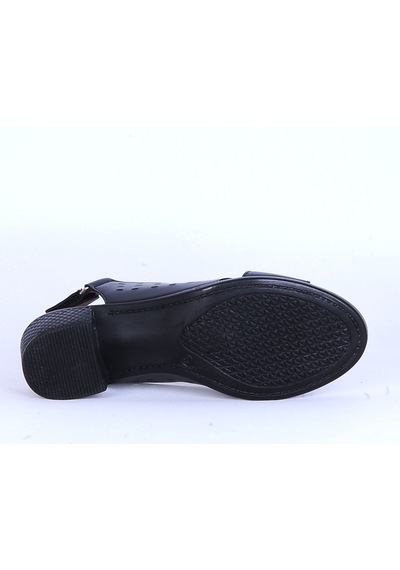 Moda Ayakkabı 548 Kadın 5cm Topuklu Sandalet Ayakkabı Siyah