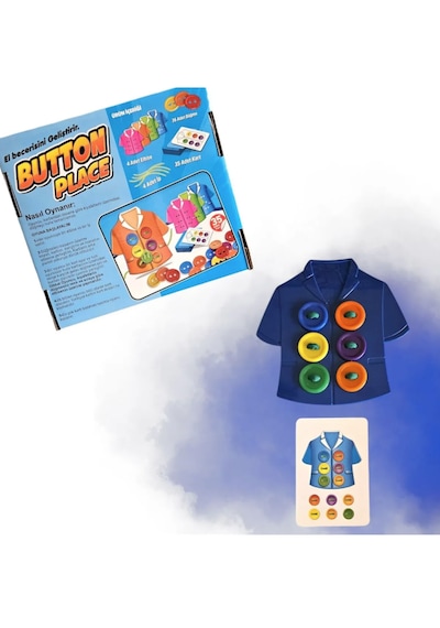Button Place Düğme İlikleme, Gömlek & Kıyafet Giydirme Kutu Oyunu