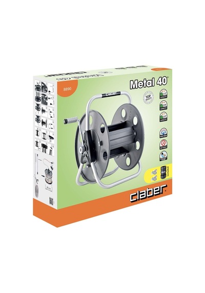 Claber 8890 Metal Hortumsuz 40 M Hortum Makarası