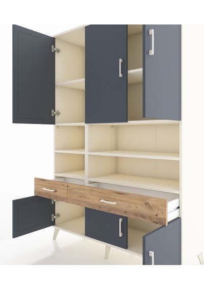 Hyperion Dolap 8 Raflı 2 Çekmeceli 6 Kapaklı 132x44x195 Aytaşı-antrasit/çam Antrasıt/atlas Çam Hyperion Dolap 8 Raflı 2 Çekmeceli 6 Kapaklı 132x44x195 Aytaşı-antrasit/çam Antrasıt/atlas Çam