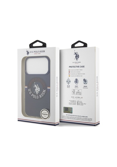 Apple Uyumlu iPhone 17 Pro Kılıf U.s. Polo Assn. Lisanslı M-safe Şarj Özellikli Iml Stripe Logolu Kapak Lacivert Lacivert