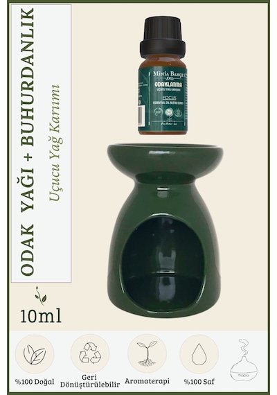 Focus Uçucu Yağ Karışımı, Özel Seri, 10 Ml Ve Buhurdanlık 10 ML