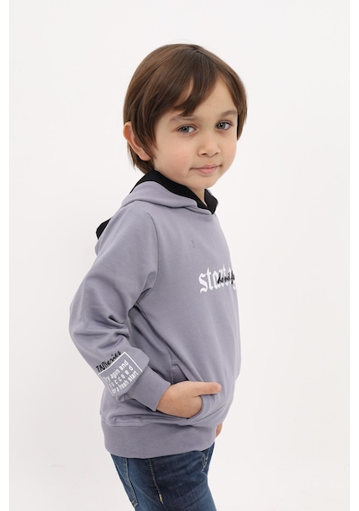 Toontoy Kids Toontoy Erkek Çocuk Relax Fit Kapüşonlu Cepli Baskılı Sweatshirt - 2 İplik Koyu Gri Toontoy Kids Toontoy Erkek Çocuk Relax Fit Kapüşonlu Cepli Baskılı Sweatshirt - 2 İplik Koyu Gri