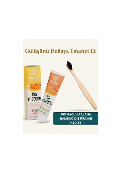 Bamboo Diş Fırçası & Misvak Propolis Diş Macunu Seti - Doğal Ağız Bakımı Tam Koruma