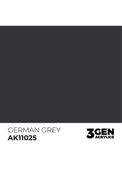 Ak Interactive 11025, 17 Ml. 3gen German Grey Maket Boyası Standart