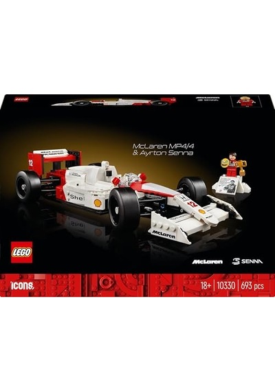 Icons Mclaren Mp4/4 Ve Ayrton Senna 10330 - Araç Tutkunu Yetişkinler İçin Koleksiyonluk Yaratıcı Model Araba Yapım