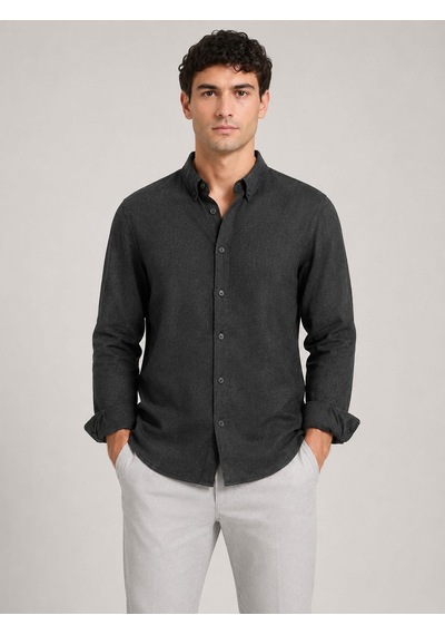 Classics Men Plus Barkod Uzun Kol Slim Fit Erkek Esnek Gömlek - 7681 Siyah Classics Men Plus Barkod Uzun Kol Slim Fit Erkek Esnek Gömlek - 7681 Siyah