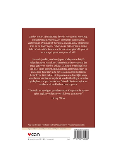 Sazende Şunkin - Junichiro Tanizaki - Can Yayınları