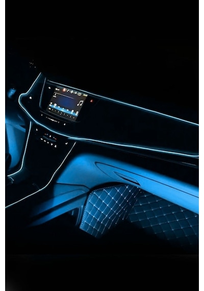 Araç Içi Buz Mavi Neon Ledi Ip Led Torpido Ledi 2 Metre Neon Led