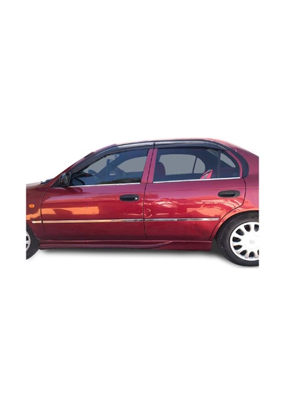 Toyota Corolla Uyumlu Sedan Krom Cam Çıtası 1992-1998 Pas.Çelik 4 Parça