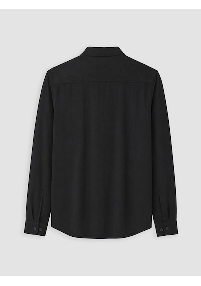 Lcw Vision Siyah Slim Fit Erkek Dokulu Gömlek