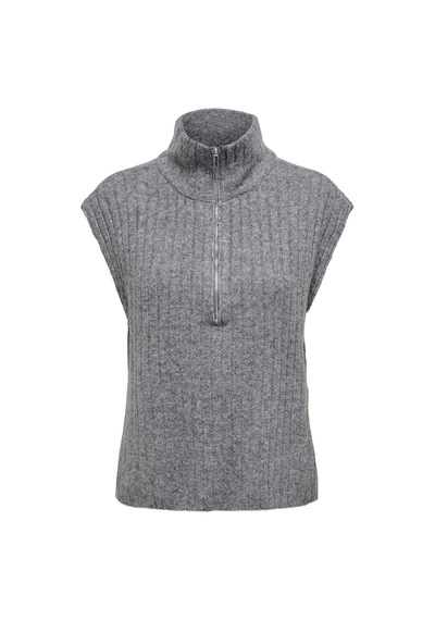 Only Onljeanett Lıfe Sl Rıb Hıghneck Cc Knt Kadın Gray Kazak - 15350359 Gri