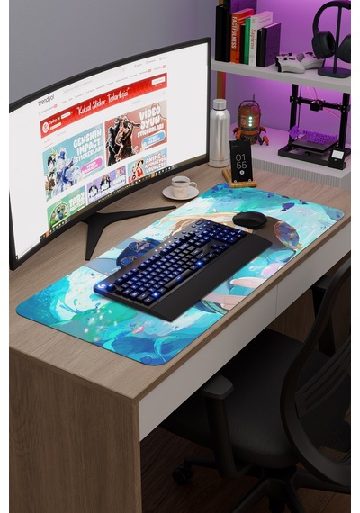 Freminet Genshin Impact Anime Gacha V5 - 90x40 Xxl Gaming Mouse Pad Fare Altlığı
