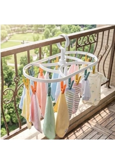 Plastik Çamaşır Askısı, Mandallı, Balkon İçin Çorap Ve İç Çamaşırı Kurutma Rafı, Beyaz, Entegre Organizer 1000'li Set Plastik Çamaşır Askısı, Mandallı, Balkon İçin Çorap Ve İç Çamaşırı Kurutma Rafı, Beyaz, Entegre Organizer 1000'li Set
