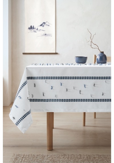 Cotton Box Lalin Masa Örtüsü Azzurro Lacivert 160x240