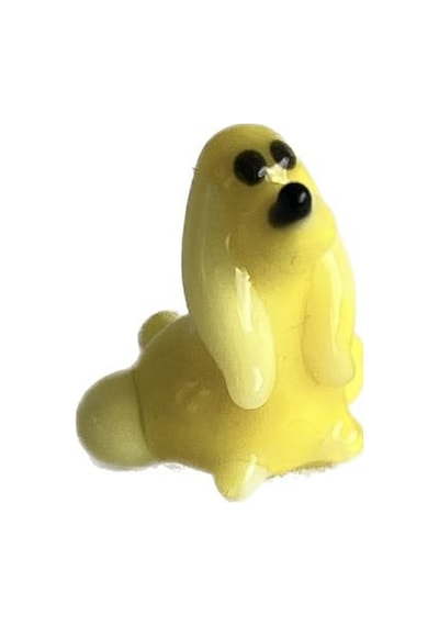 El Yapımı Mini Murano Cam Köpek Biblo A92-02