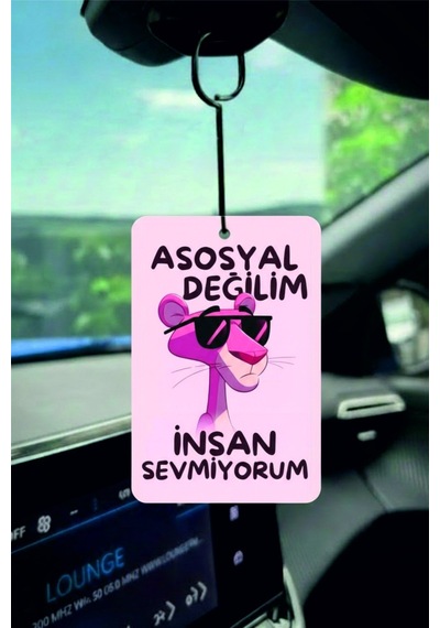 Asosyal Değilim İnsan Sevmiyorum Tasarımlı Oto Kokusu