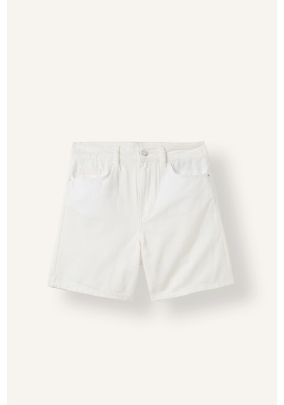 Defacto %100 Pamuk Regular Fit 5 Cepli Jean Bermuda Şort I7380ax26smwt42 Beyaz-wt42