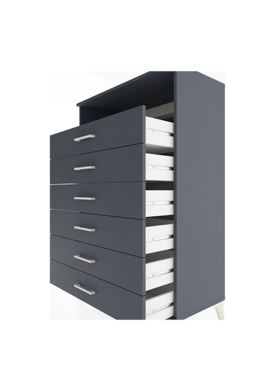 Hyperion Dolap Tek Raflı 6 Çekmeceli 88x44x134 Antrasit-antrasit Antrasit Hyperion Dolap Tek Raflı 6 Çekmeceli 88x44x134 Antrasit-antrasit Antrasit