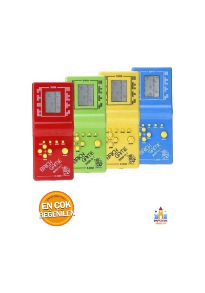 Nostaljik Gameboy Tetris Konsolu - Renkli Pil İle Çalışan Oyuncak Konsol