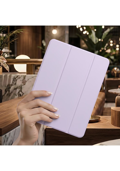 İpad Air 13 2025 M3 İçin Uyumlu Smart Kalem Bölmeli Standlı Kılıf Kapaklı Kılıf
