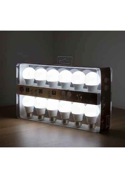Kes171 12w 220v E27 6500k Beyaz Led Ampul 12'li Paket