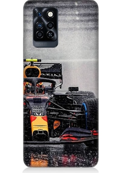 Infinix Note 10 Pro Uyumlu Max Verstappen F1 Aracı Desenli Silikon Kılıf