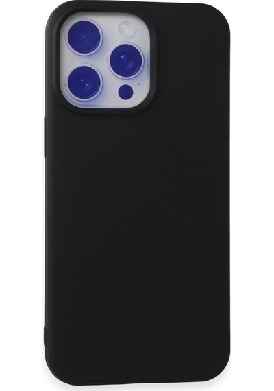 Apple iPhone Uyumlu  15 Pro Max Kılıf Nano İçi Kadife Silikon -  Siyah
