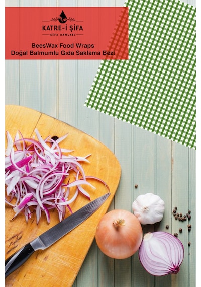 Doğal Balmumlu Saklama Bezi 30x30 cm (Balmumu Bez) Çok Renkli