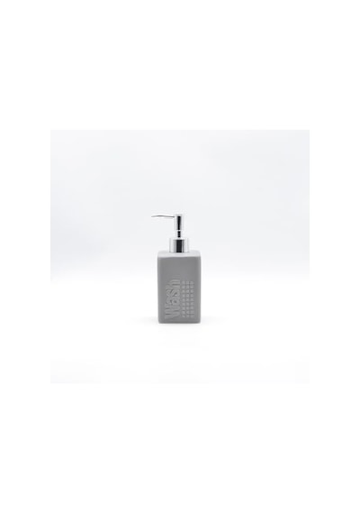 Sıvı Sabunluk Gri Modern 7x7x17cm 300ml Seti Siyah