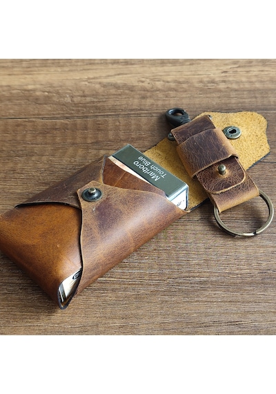 Sumerian Leather Craft Deri Sigara Kılıfı Taba